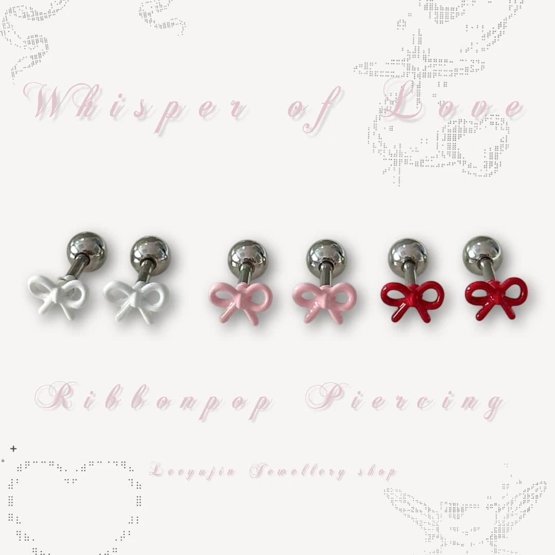Ribbon pop earring