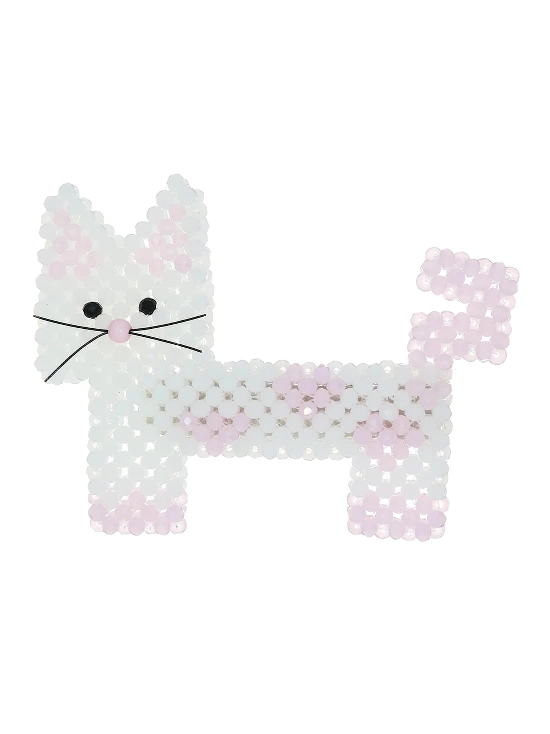 Question Mark Cat Hairclip (Baby Pink)