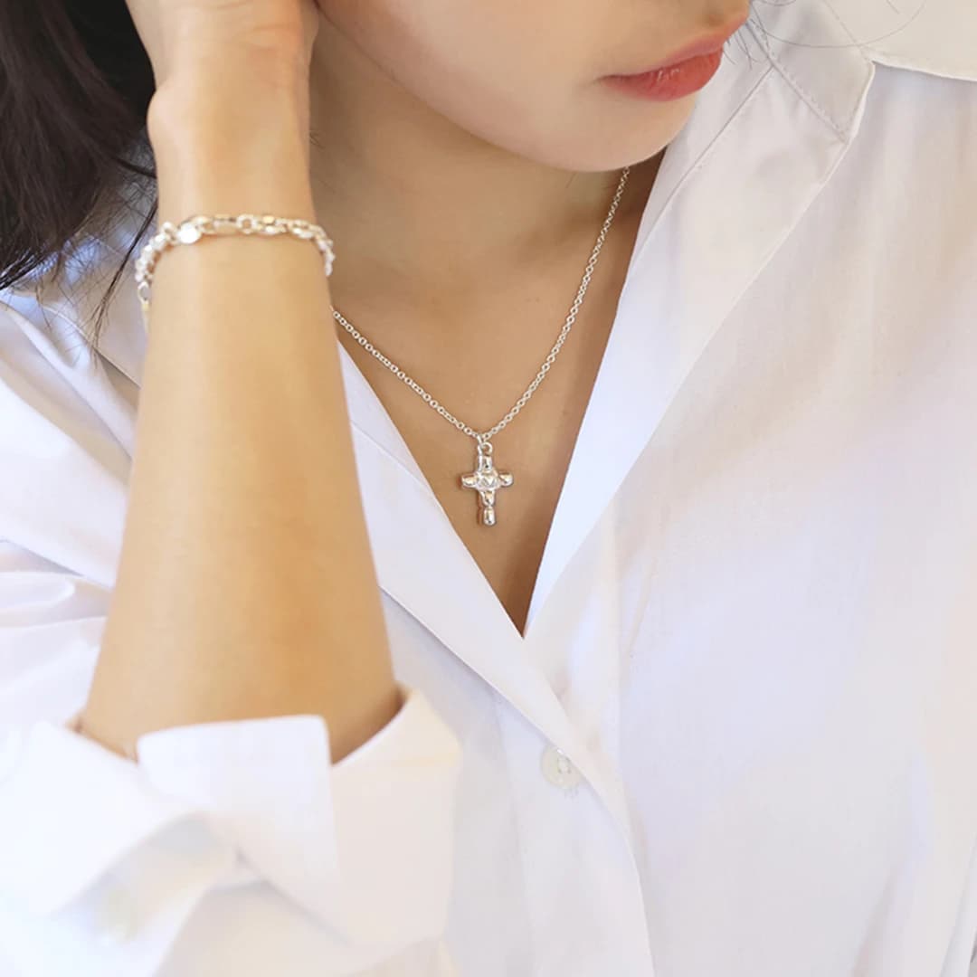 soft cross necklace