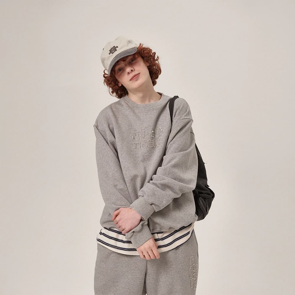 Soulu Patchwork Sweatshirt Grey Melange