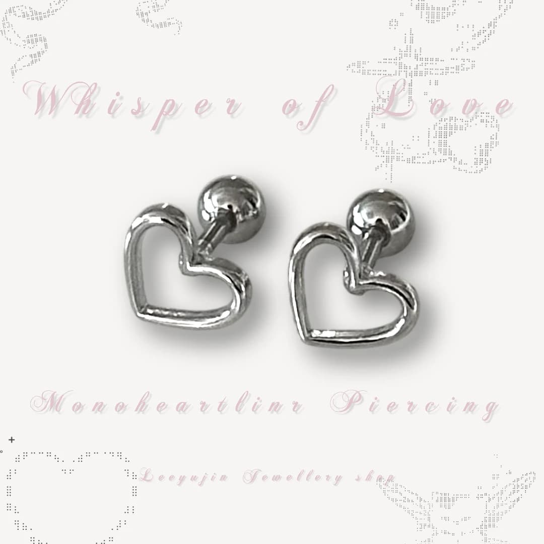Mono heartline earring