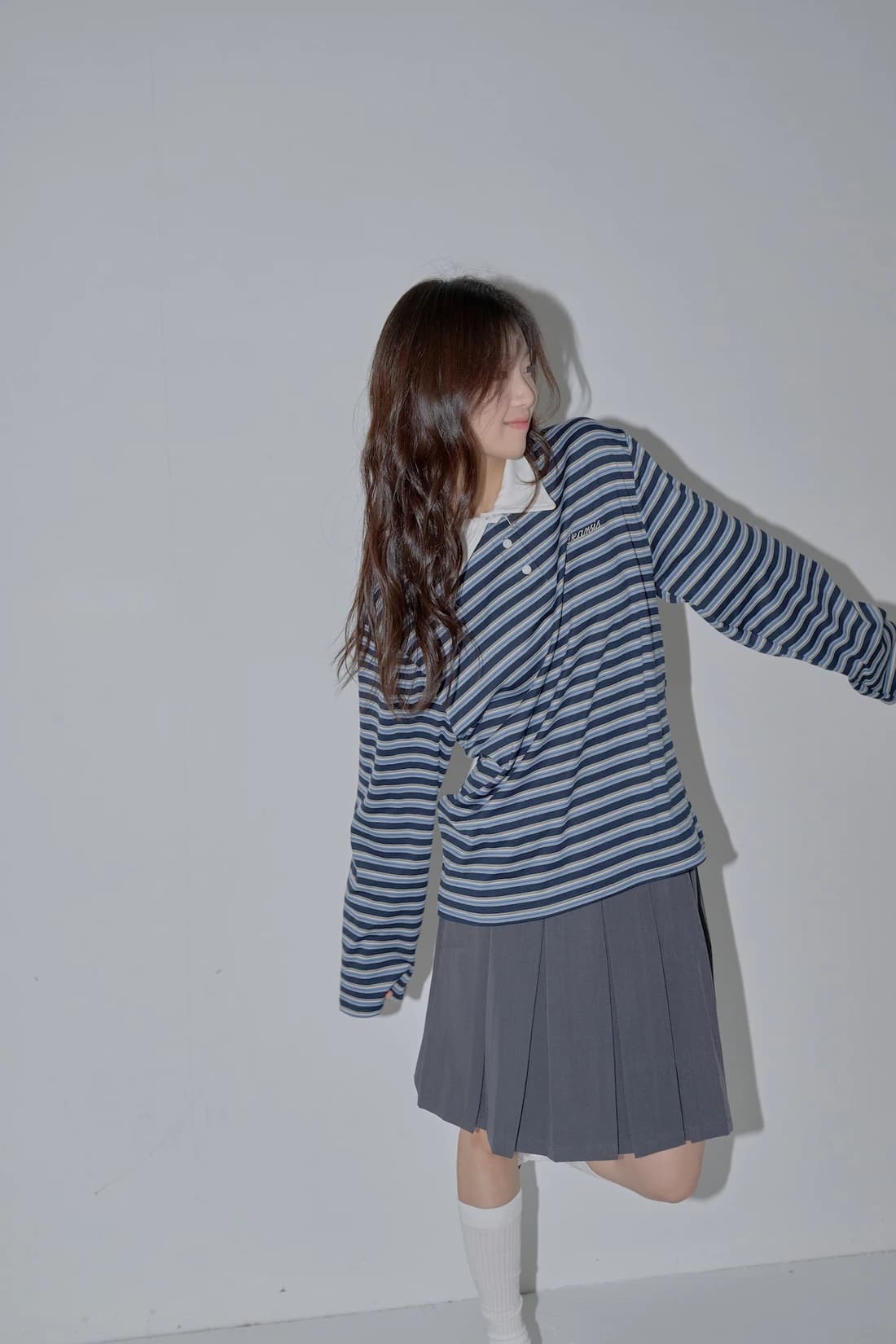 Stripe Rugby T-shirt (Navy)