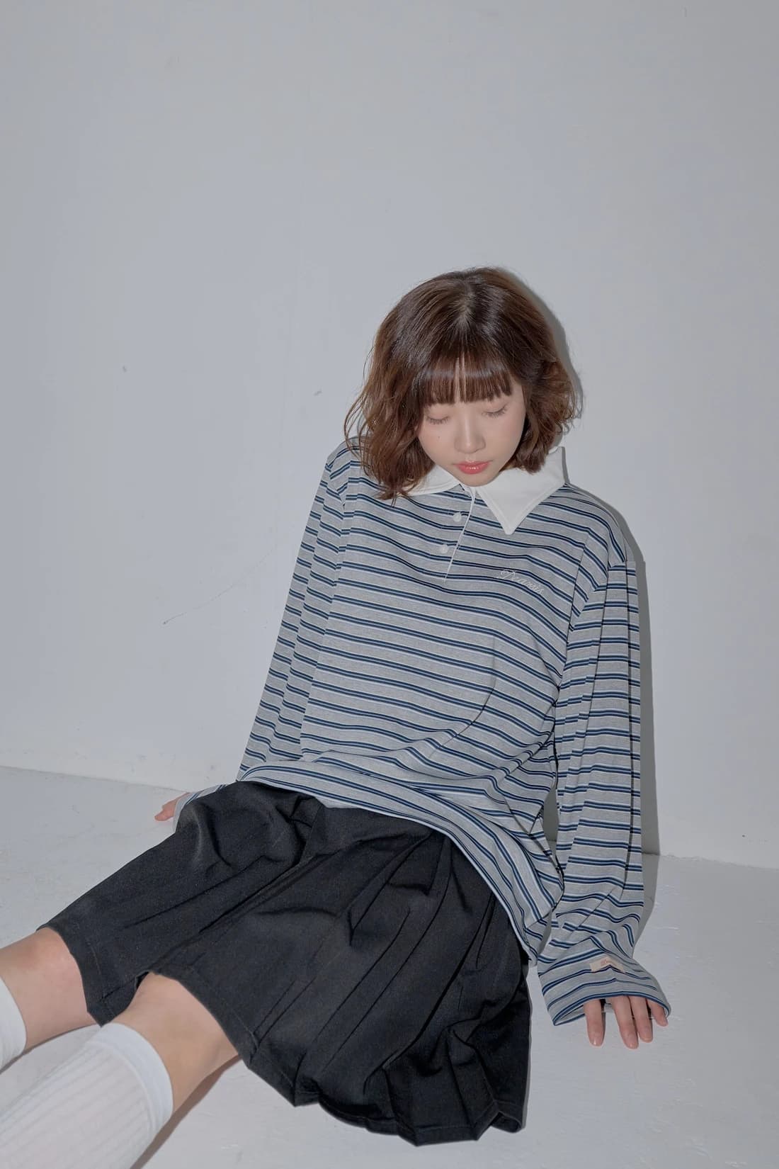 Stripe Rugby T-shirt (Gray)