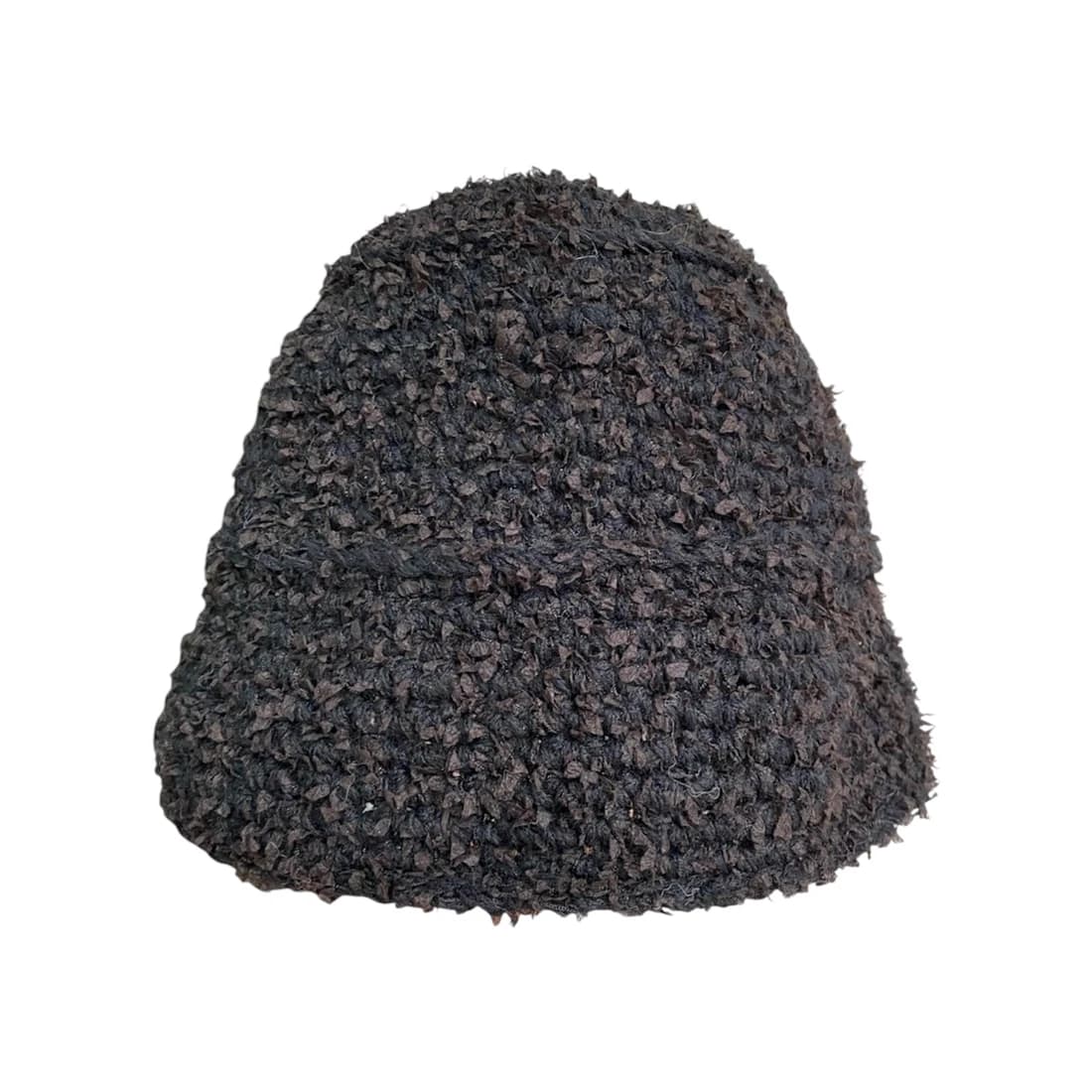 Fuzzy Black Bucket Hat