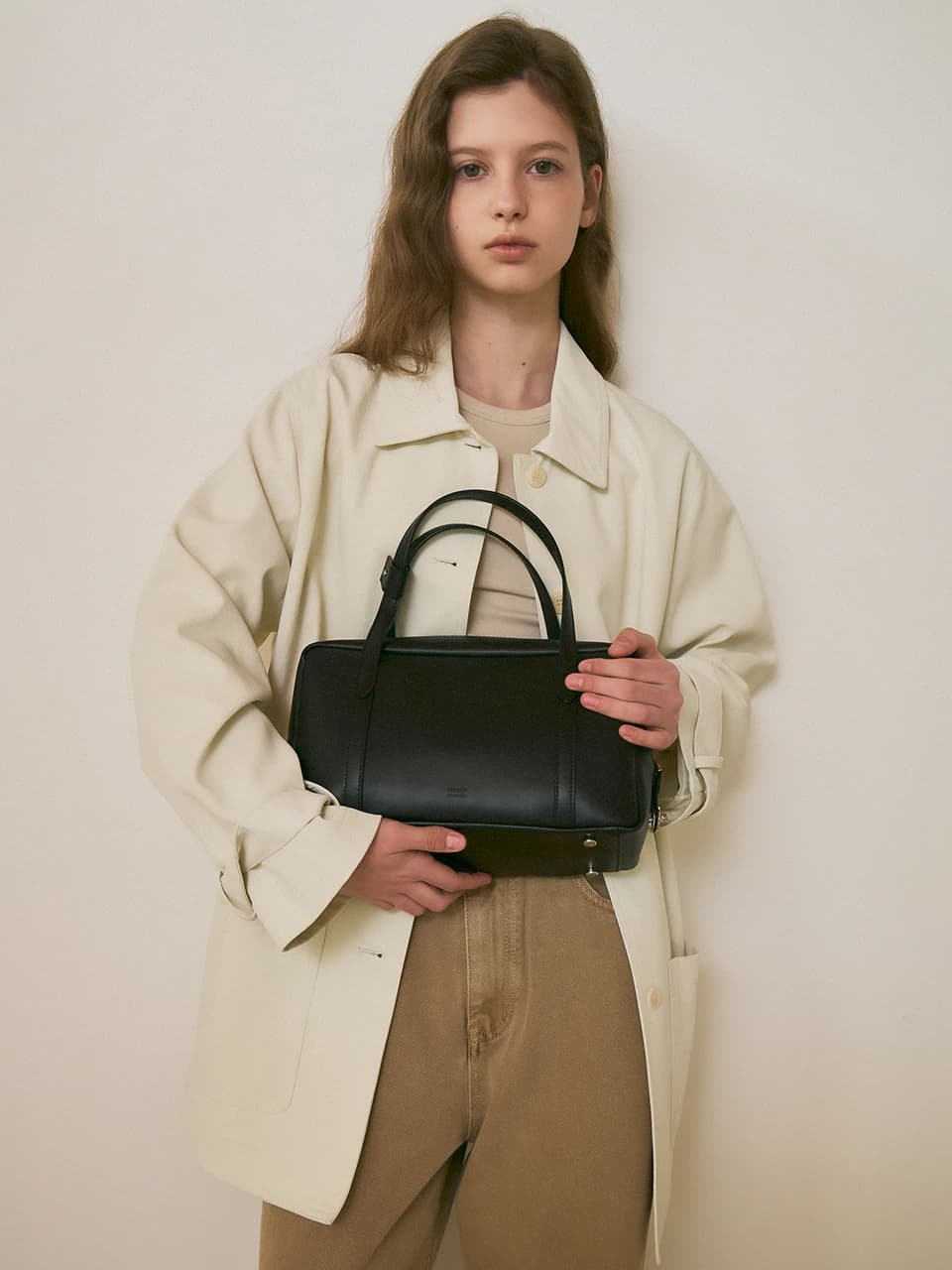 Soft box tote bag Black