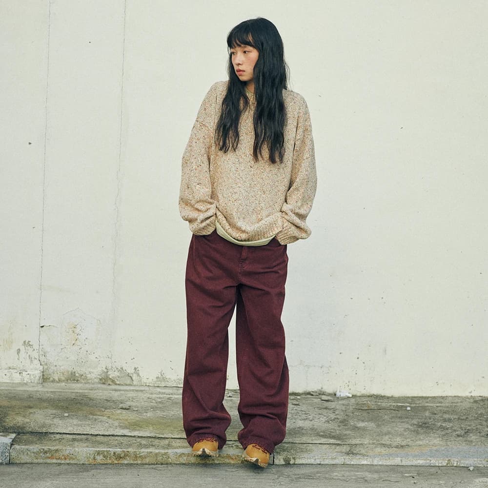 Brison Mild Round Knit Sweater Beige