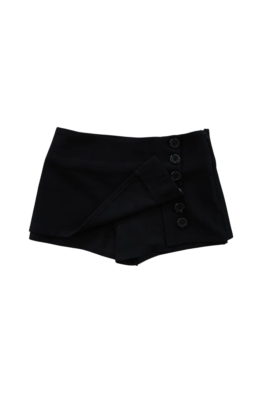 [ID] Classic Button Skort - Black
