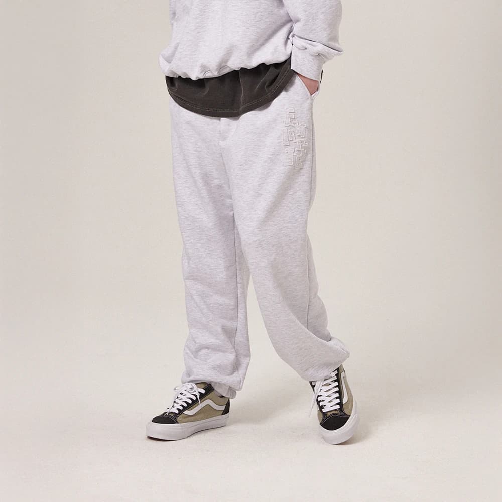 Soulu Patchwork Sweatpants Light Grey Melange