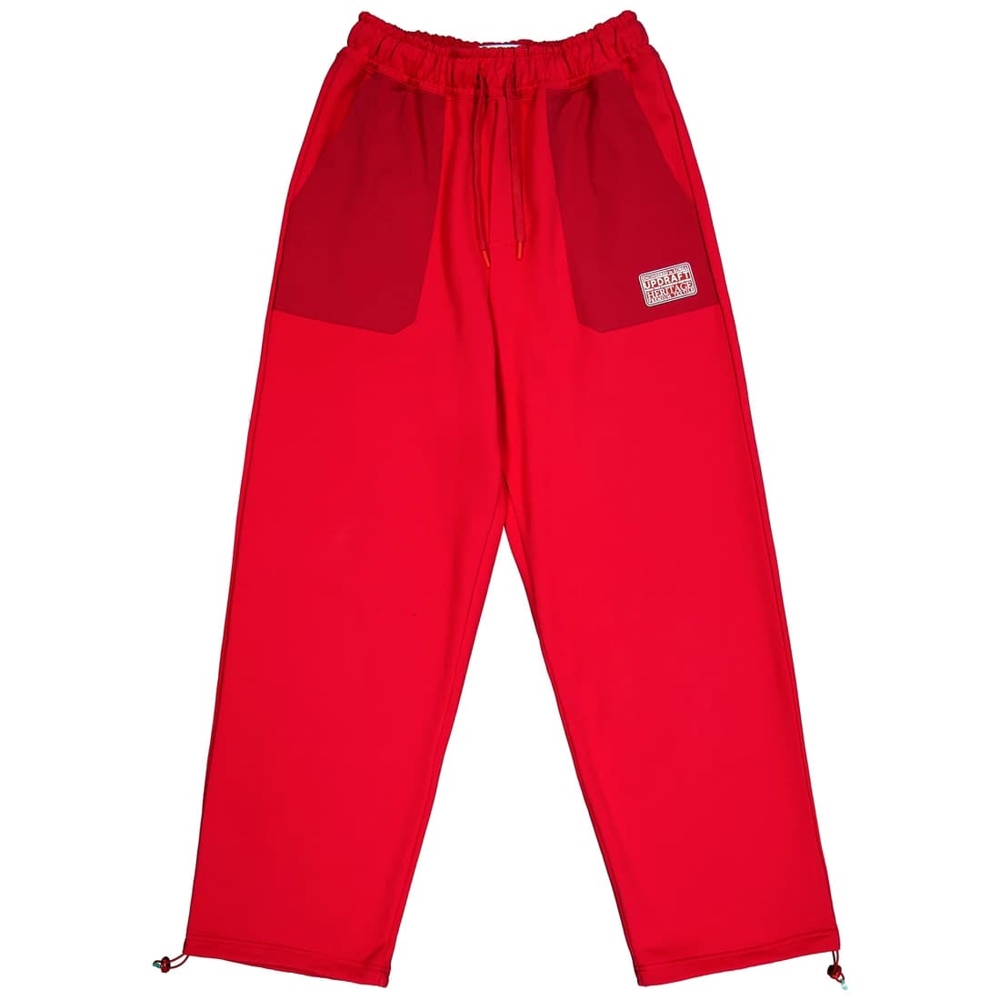 [UPDRAFT] PATCH POCKET COTTON MAN SWEAT PANTS RED