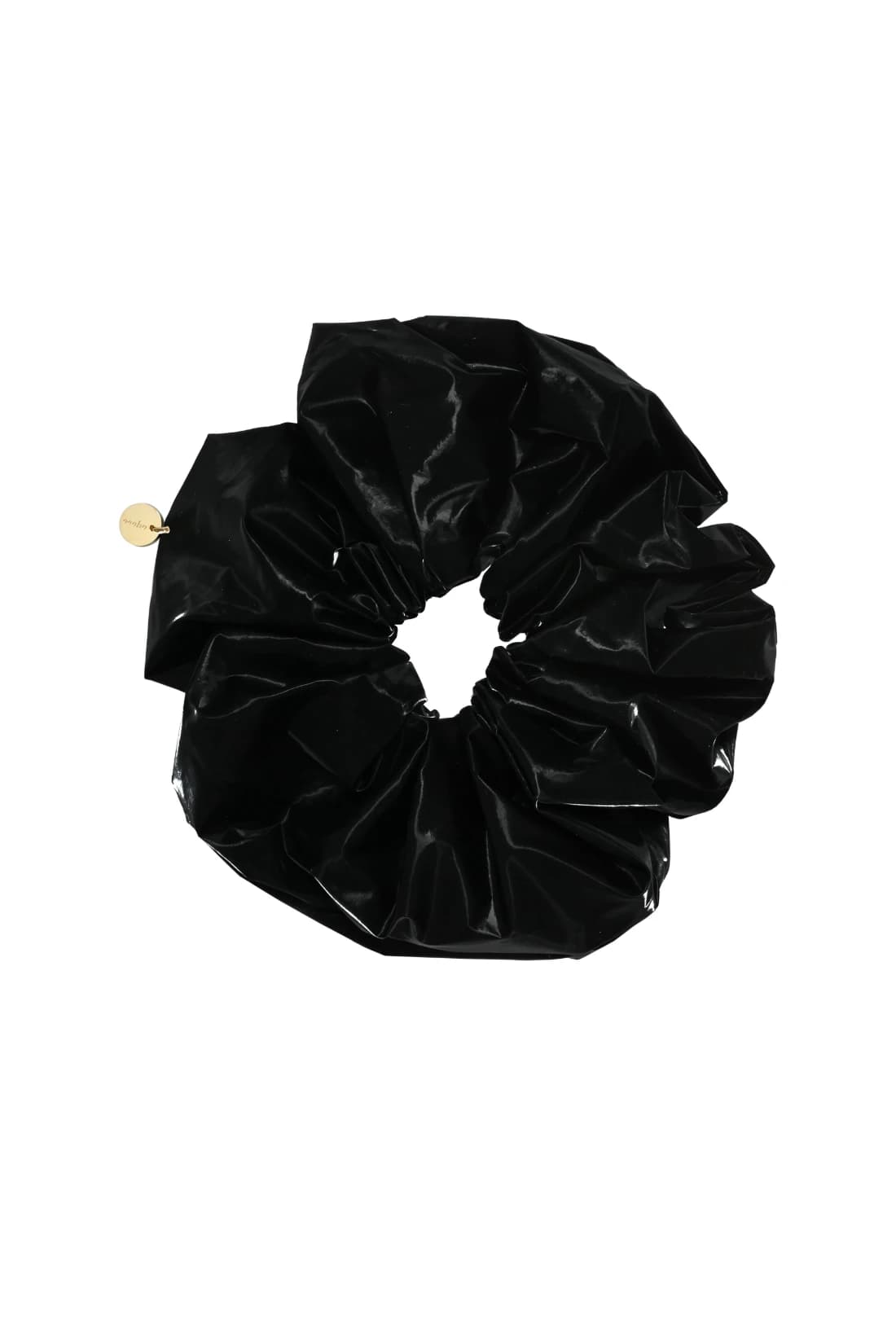 Shiny Big Scrunchie - Black