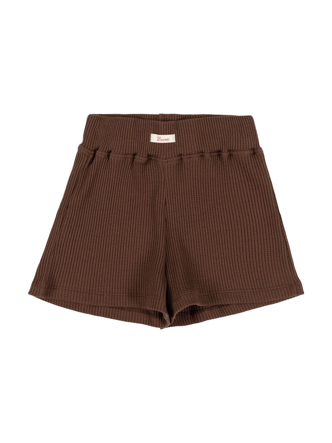 Waffle micro shorts (Brown)
