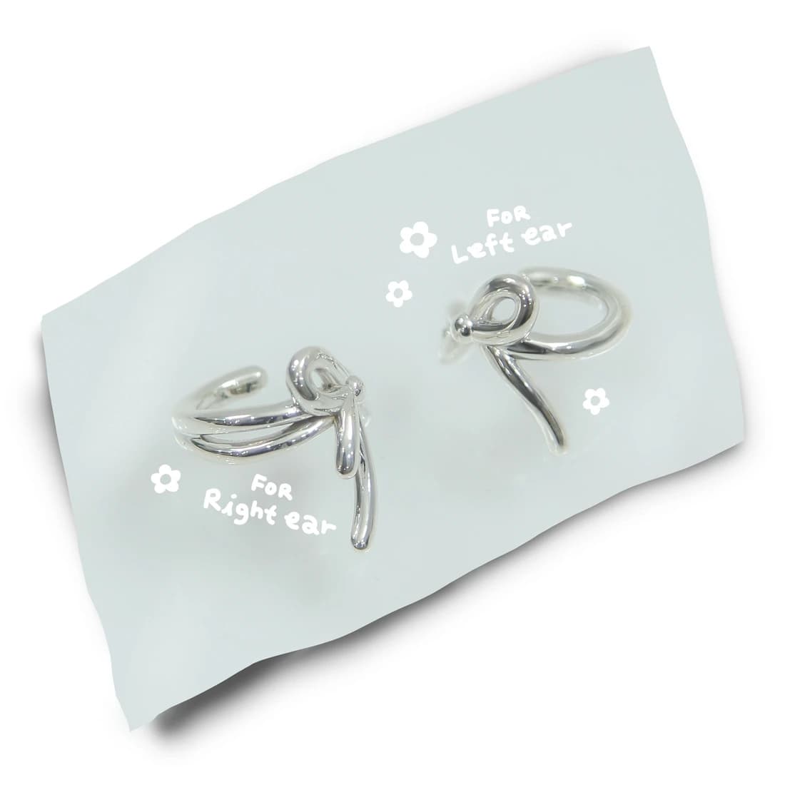 Blanc Ribbon Earcuff （洗い立てのリボン）