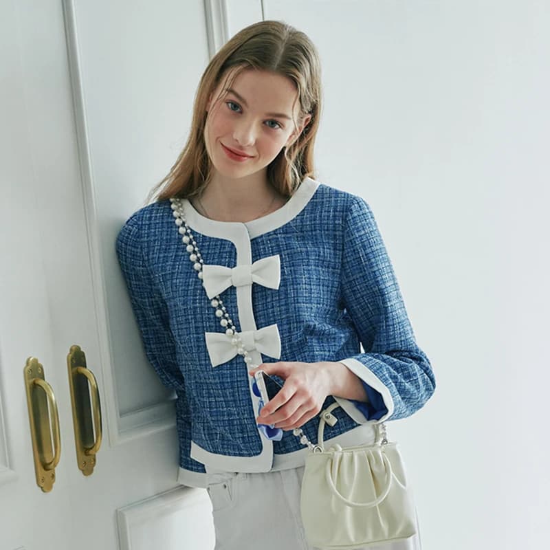 Bling Tweed Jacket - BLUE