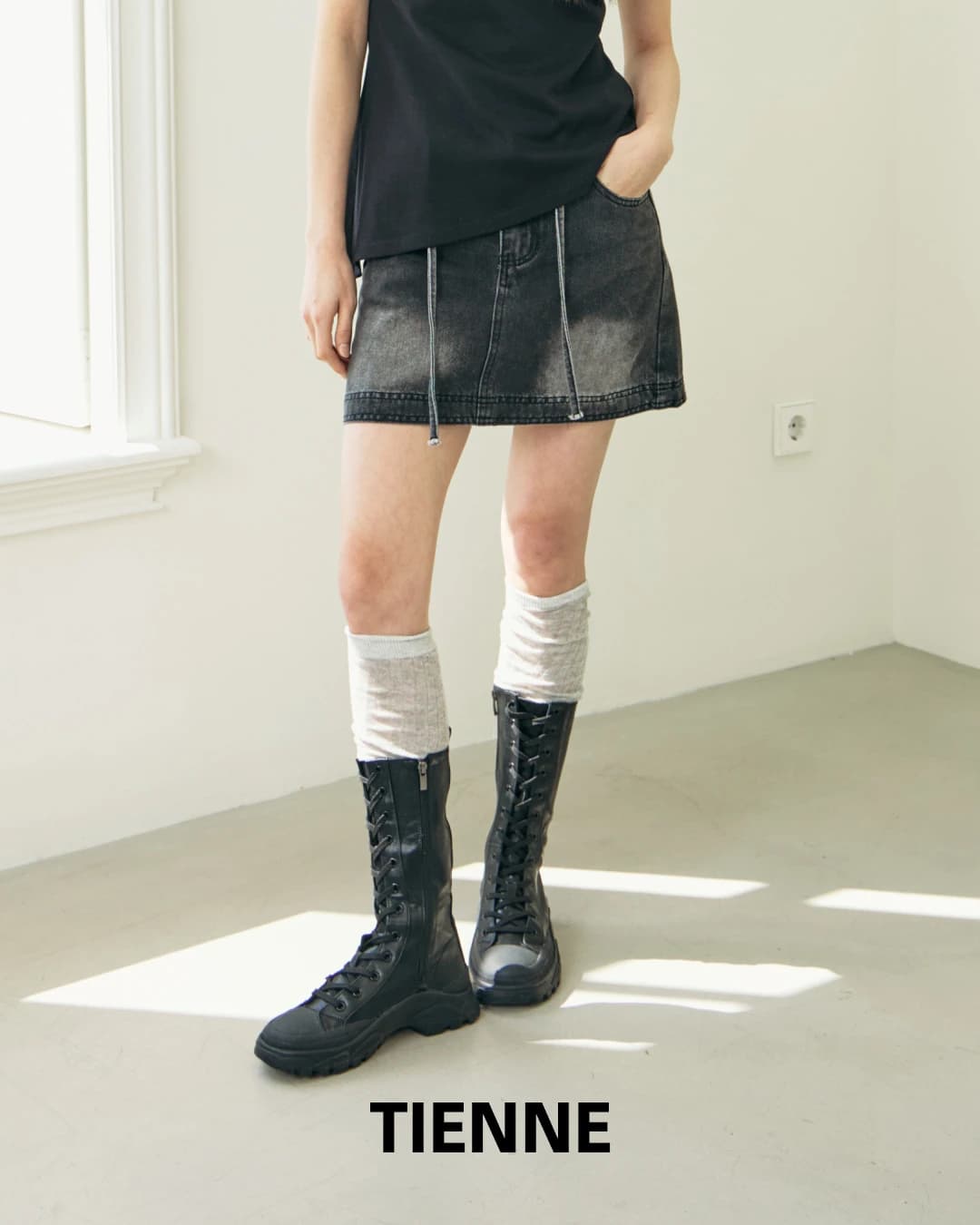 Minit Jeans Mini Skirt - 2Color