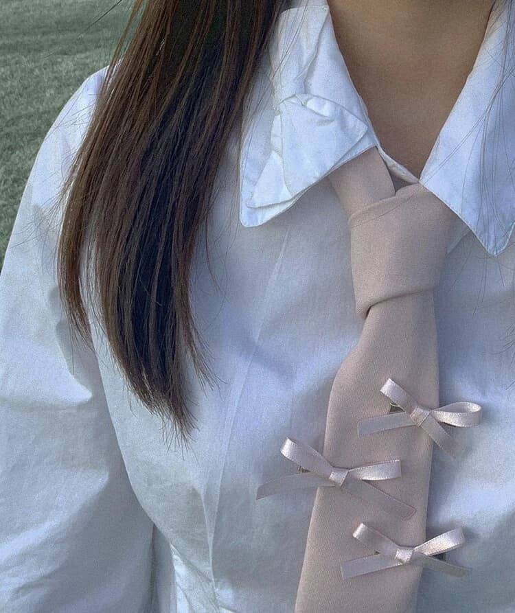 Adorn Ribbon Tie (Pink)