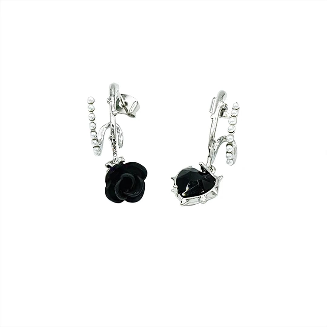 Black rose Earring