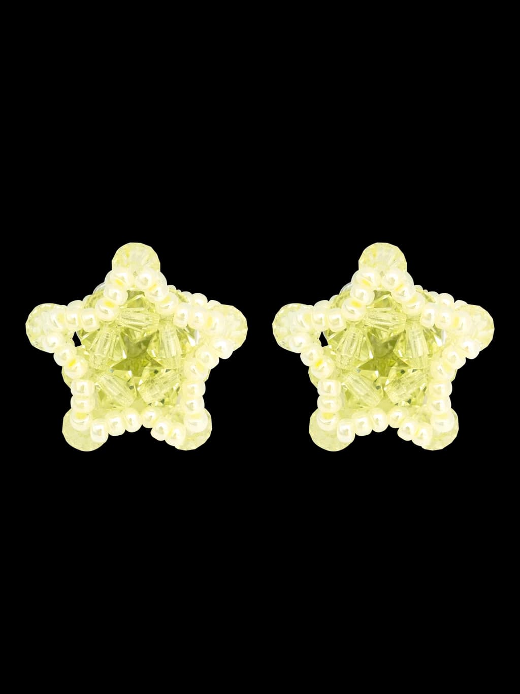Star Beads Earrings (Lemon)