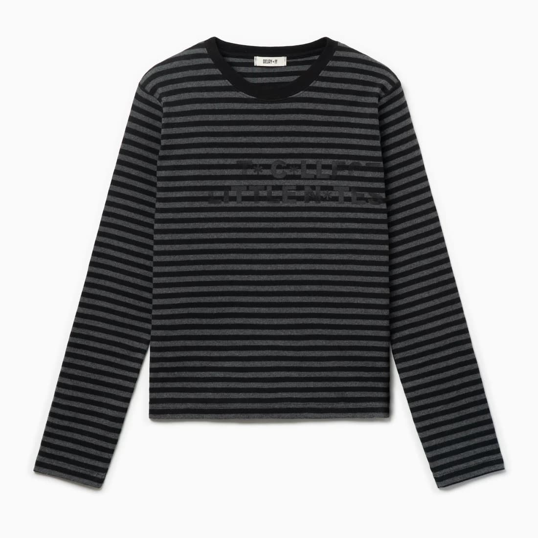 NOTE COLLECTOR STRIPE LONG SLEEVE T-SHIRT BLACK