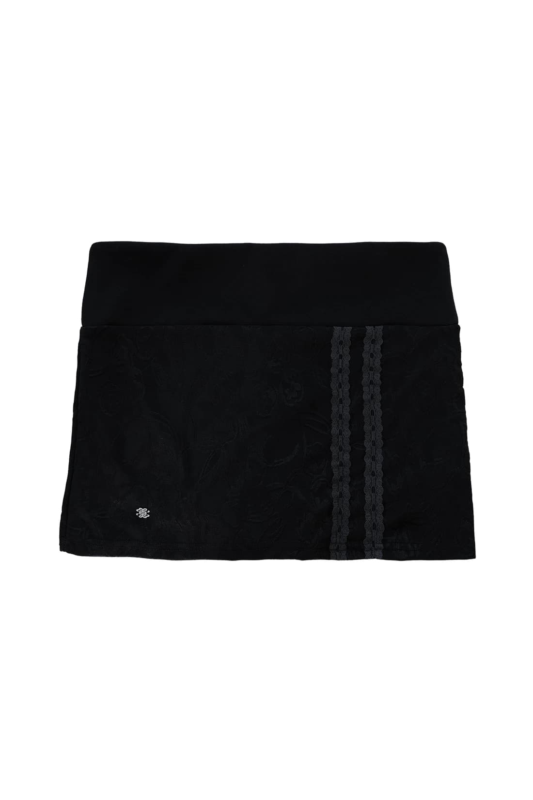 [ID] Floral Jacquard Set-up (Skirt) (Black)