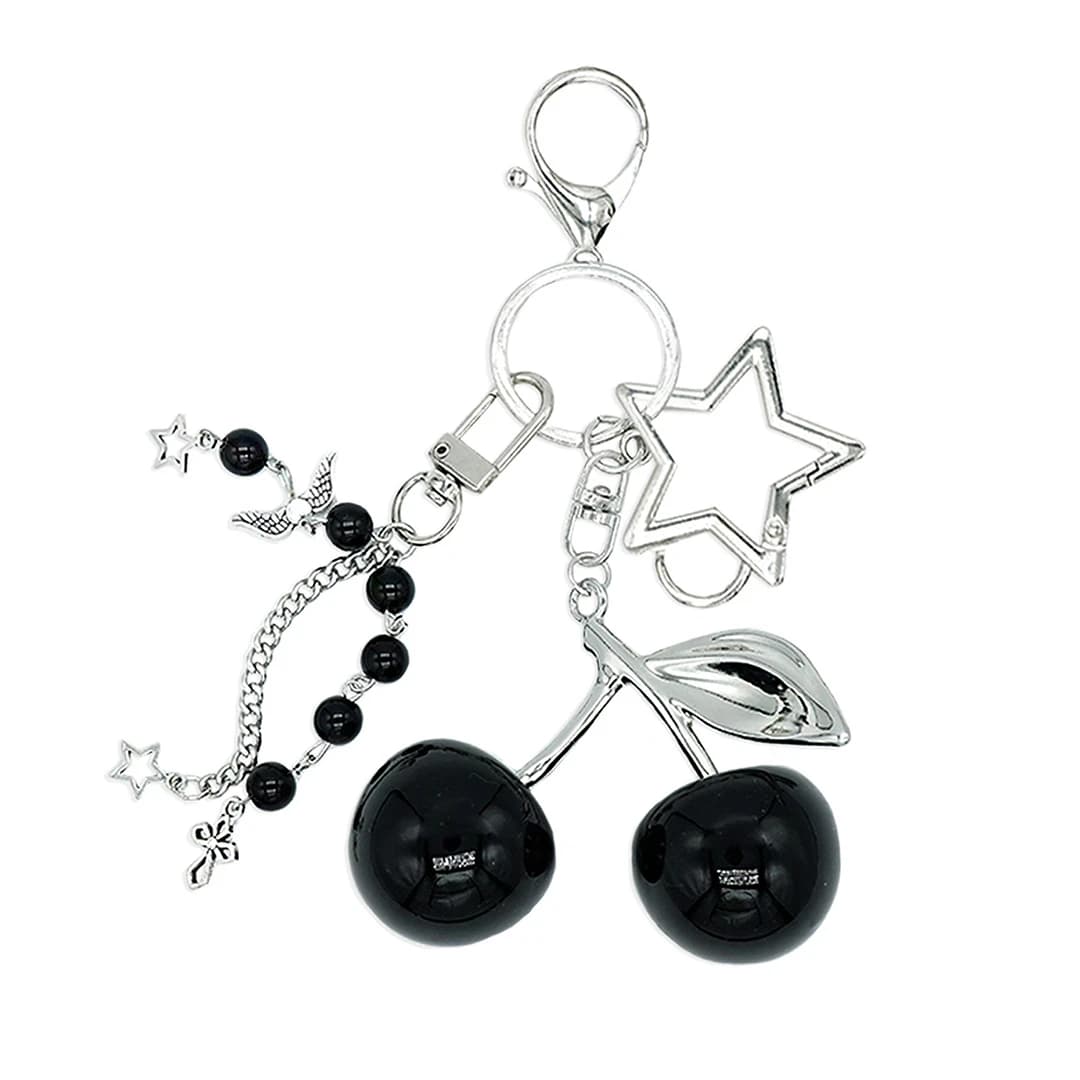 Black cherry star keyring