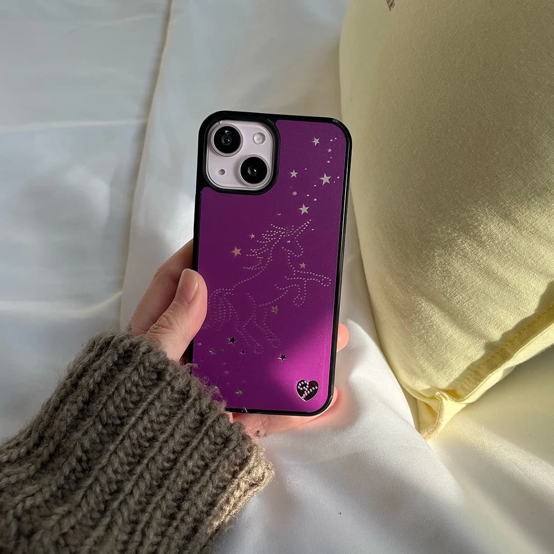 Starlit Unicorn • Purple • Mirror Bumper Case