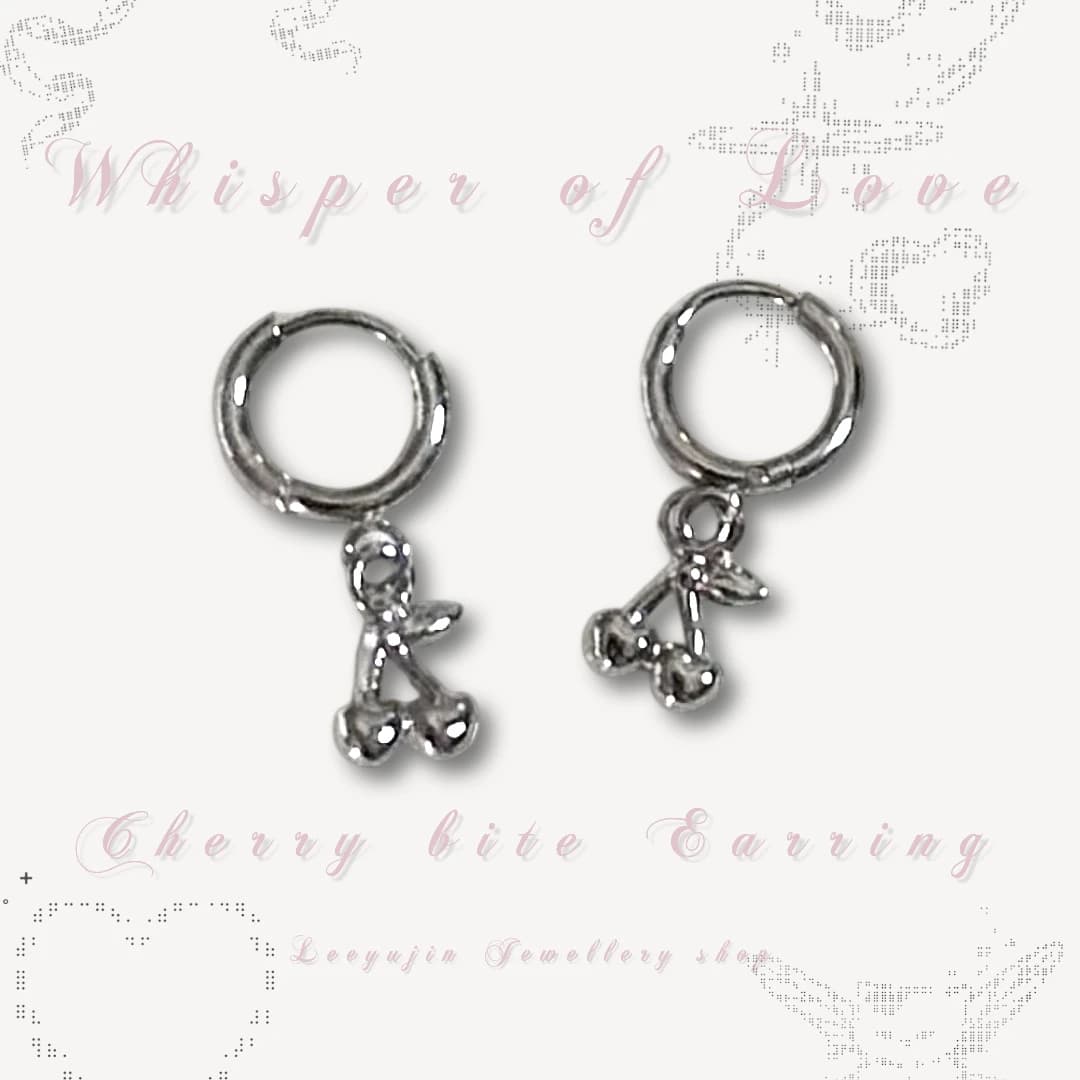Cherry bite earring