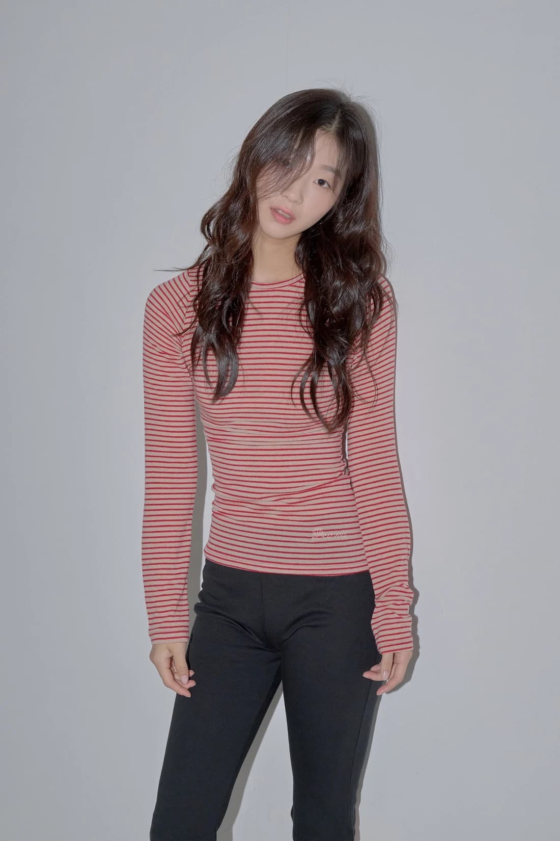 Wool Stripe Long Sleeve (Red)
