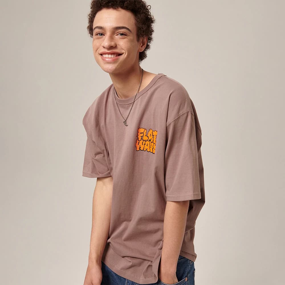 Blou Print T-Shirt Brown