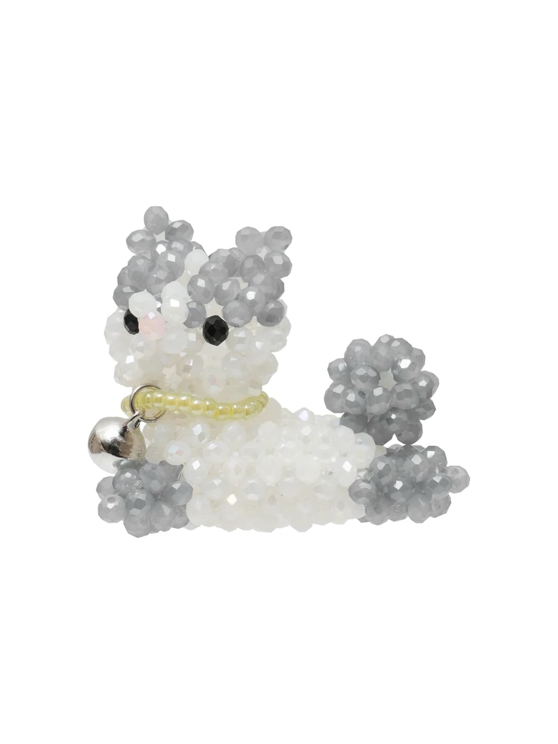 Spotted Cat Key Ring (Gray)