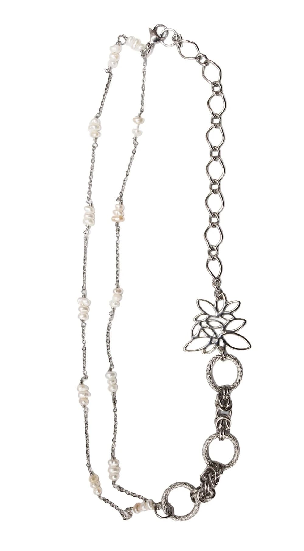 花樣年華 蓮花 真珠 chain necklace