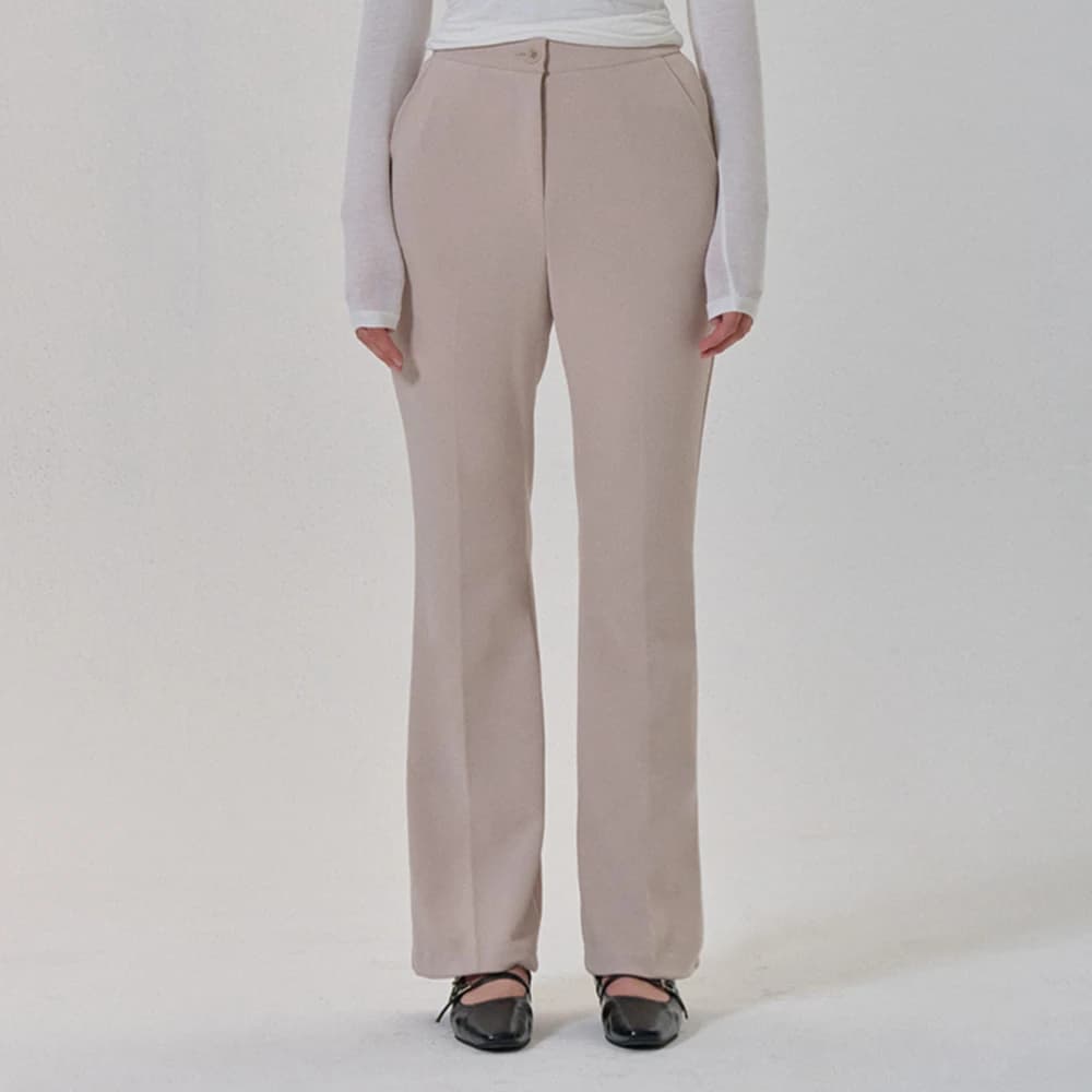 BOOTS CUT SLACKS BEIGE