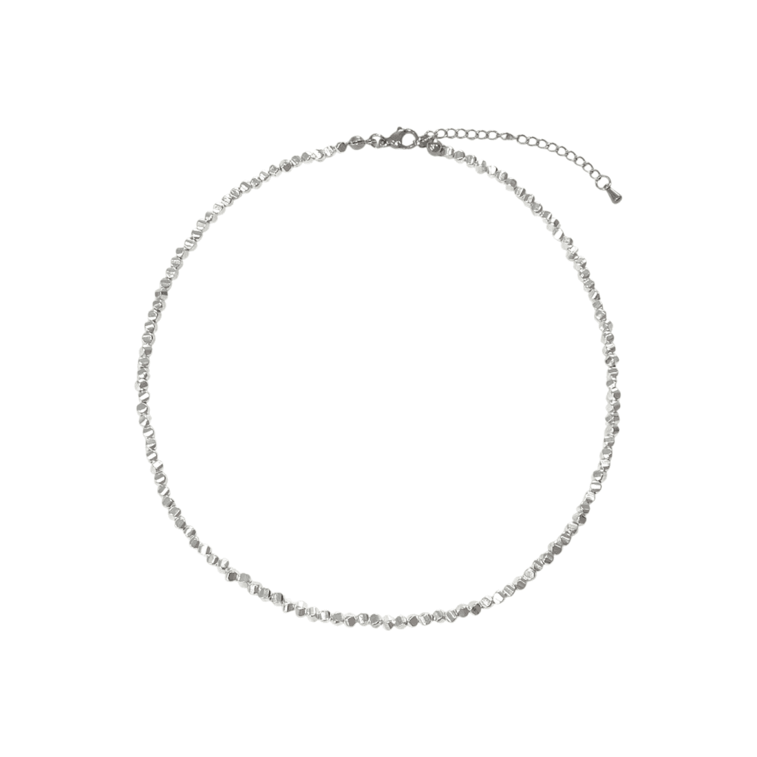 Silver Metal Beads Necklace