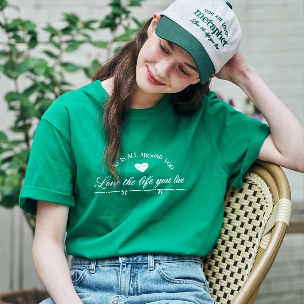 MET love present T-shirt Green