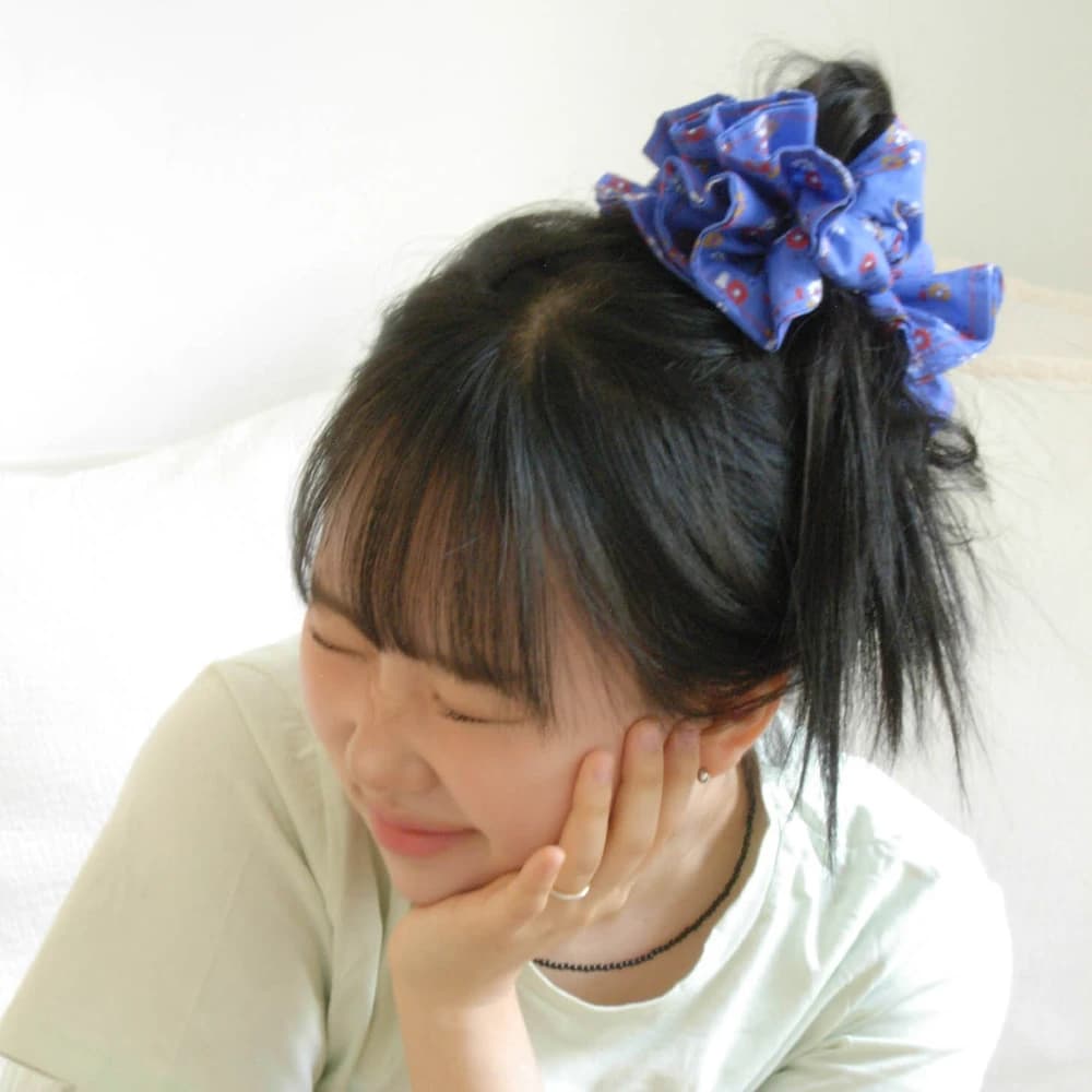FLAT BAGEL SCRUNCHIE (GARDEN)