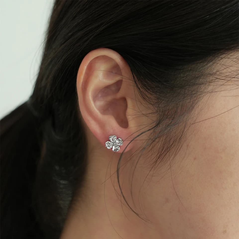 [Silver925] Cetin Mini Clover Earrings