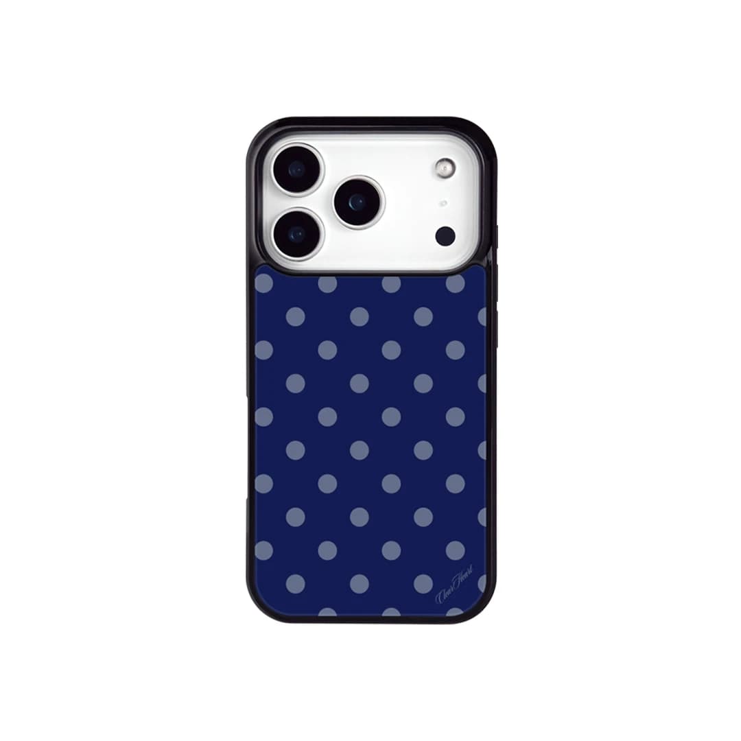 Dot Pattern Case - Navy Blue Tone on Tone