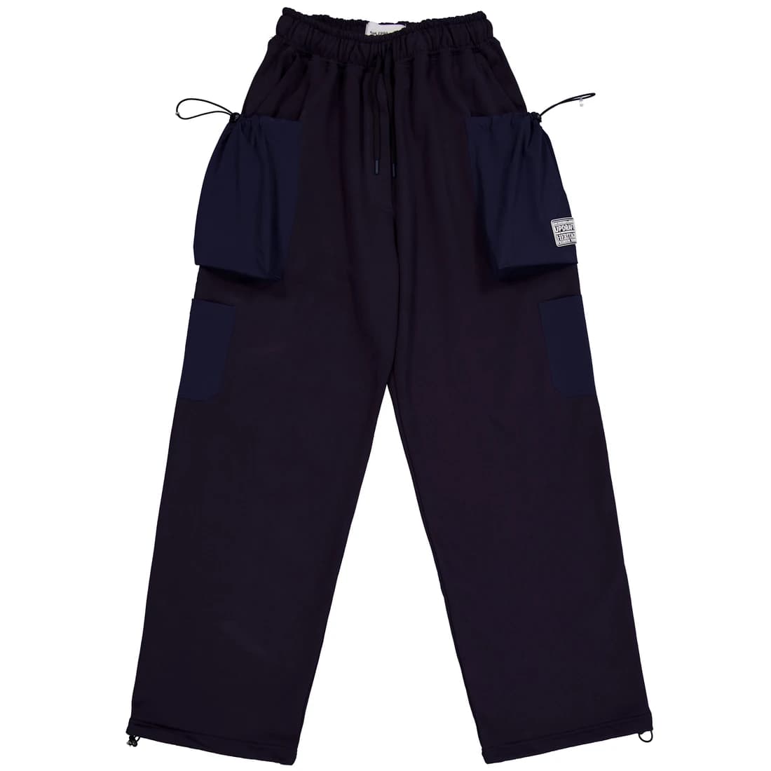 [UPDRAFT] PATCH POCKET COTTON WOMAN SWEAT PANTS NAVY