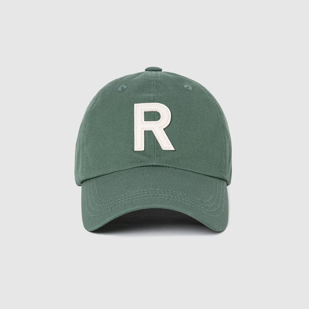 Rロゴパッチ刺繍入りボールキャップ- Green