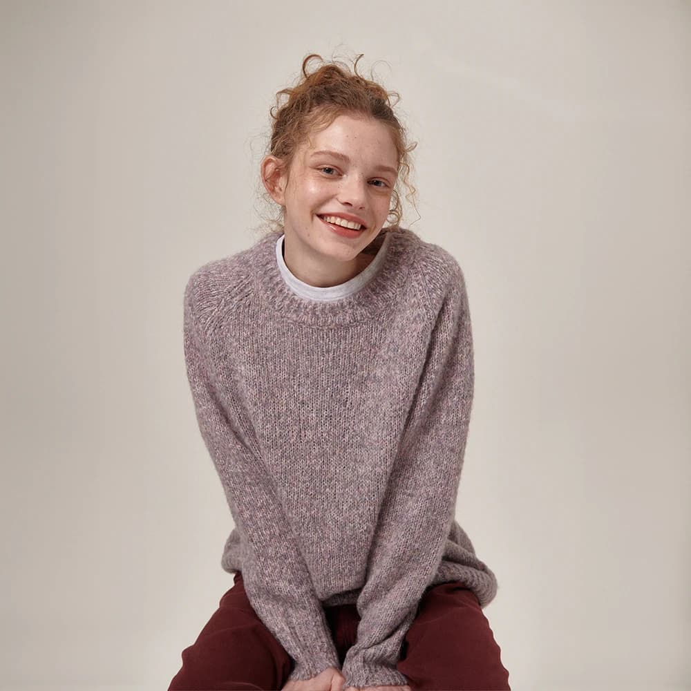 Wavt Wool Round Knit Purple