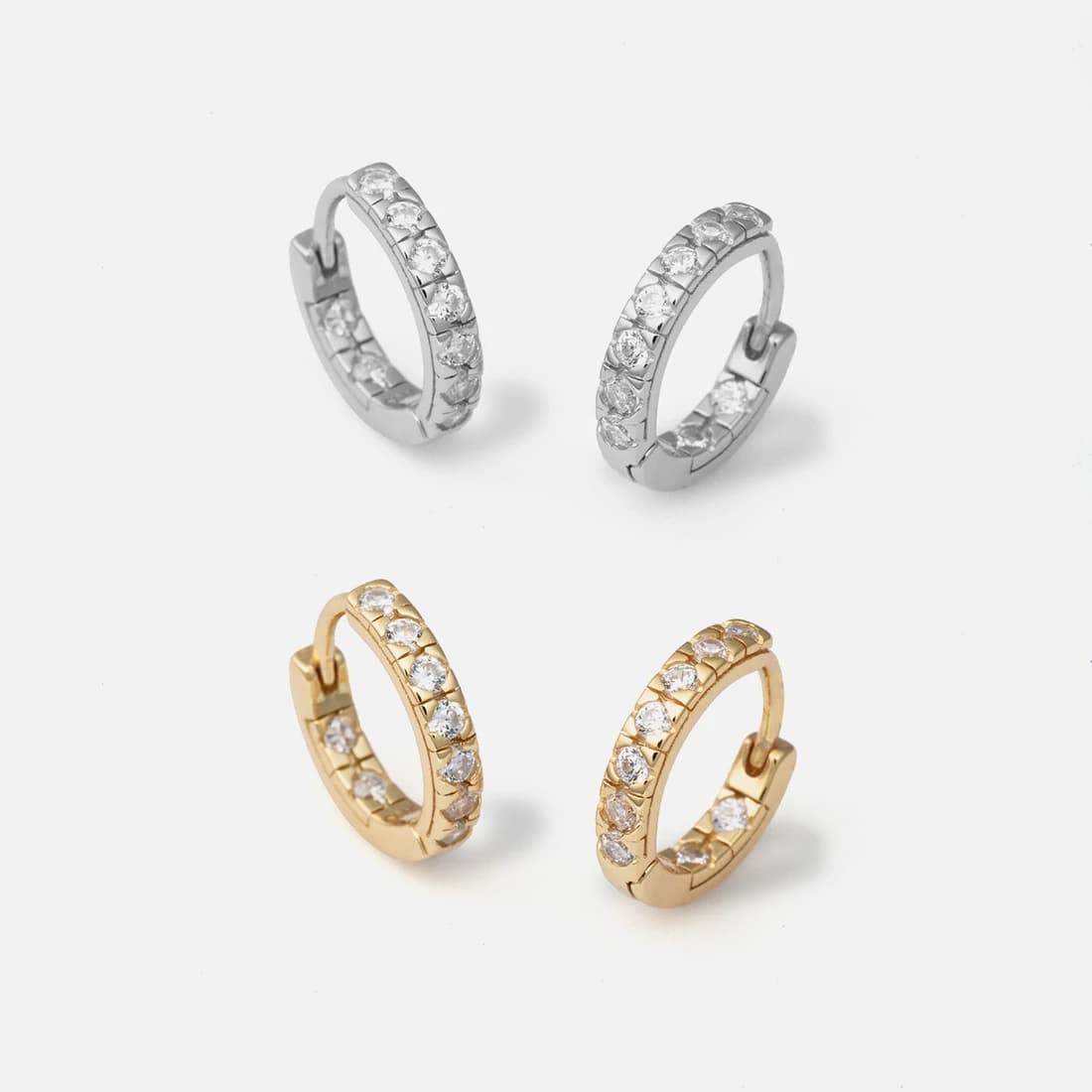 [Silver925] Ostankino Huggie Earrings