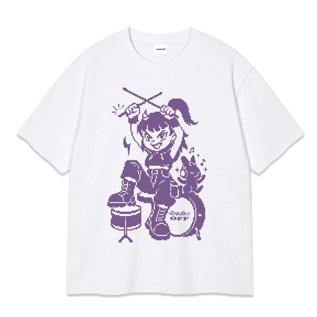 PIXEL DRUM KID OVER FIT T-SHIRT (3color)