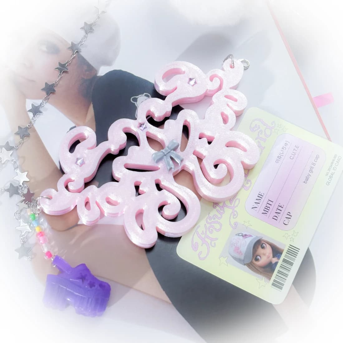 star fairy card holder pink