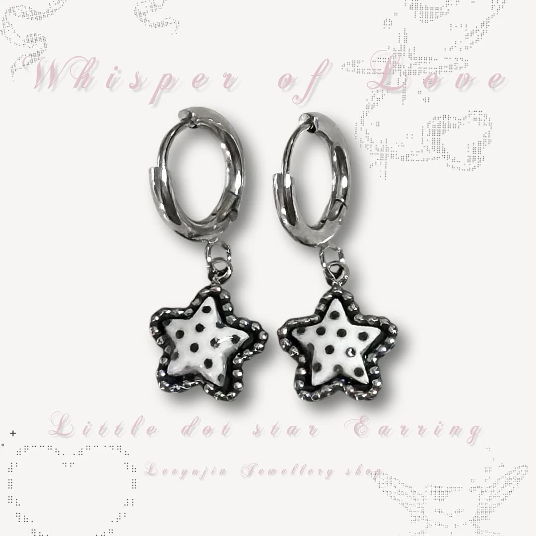 Little dot star earring