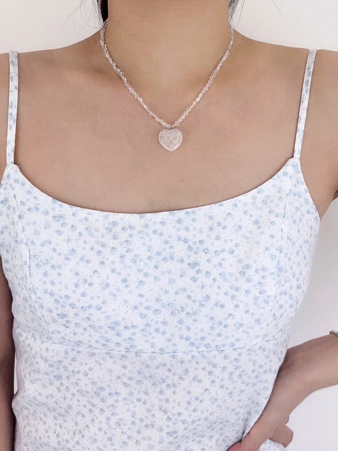 Clear Heart Necklace