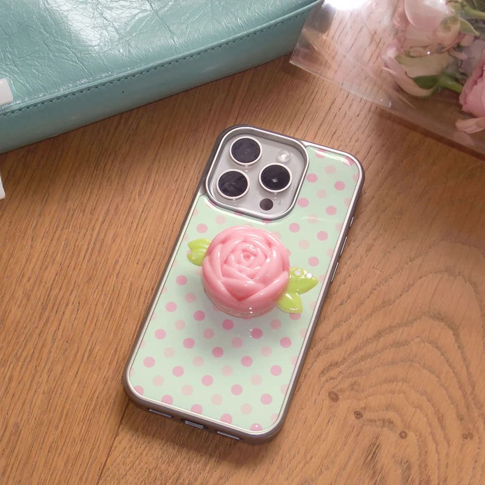 【TPUケース】Summer Dot Case_Pale Mint