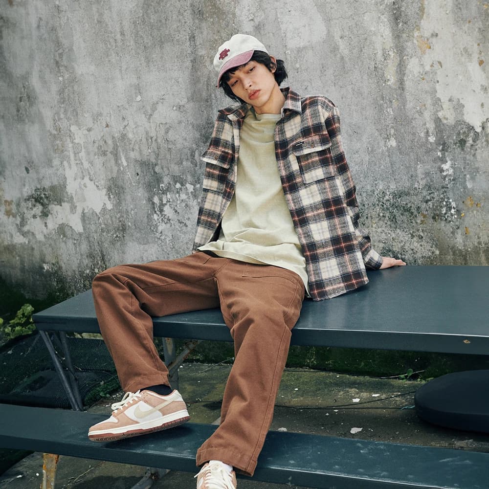 Pinn Washed Canvas Pants Brown