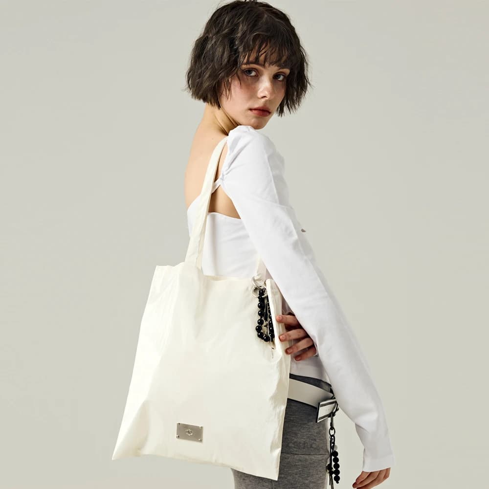 SYMBOL GLOSSY ECO BAG [IVORY]