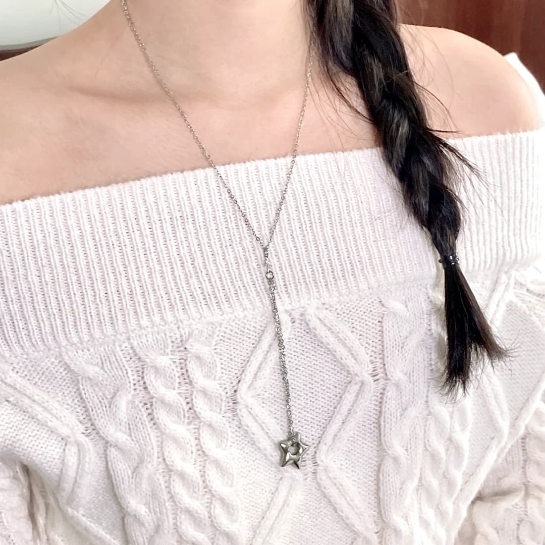 Stellar drop necklace