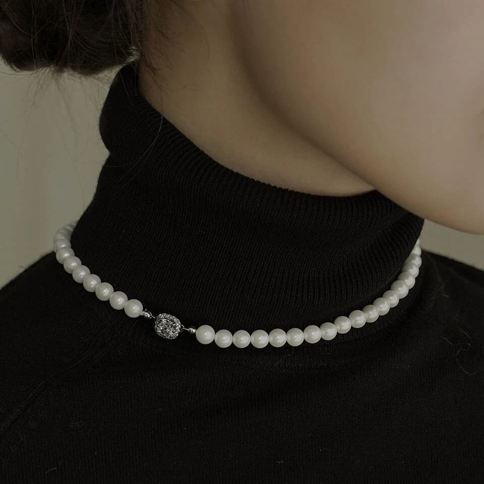 [Silver925] Blenheim Cushion Pearl Necklace