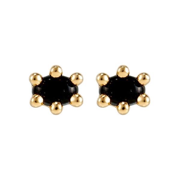 lace earrings (onyx)